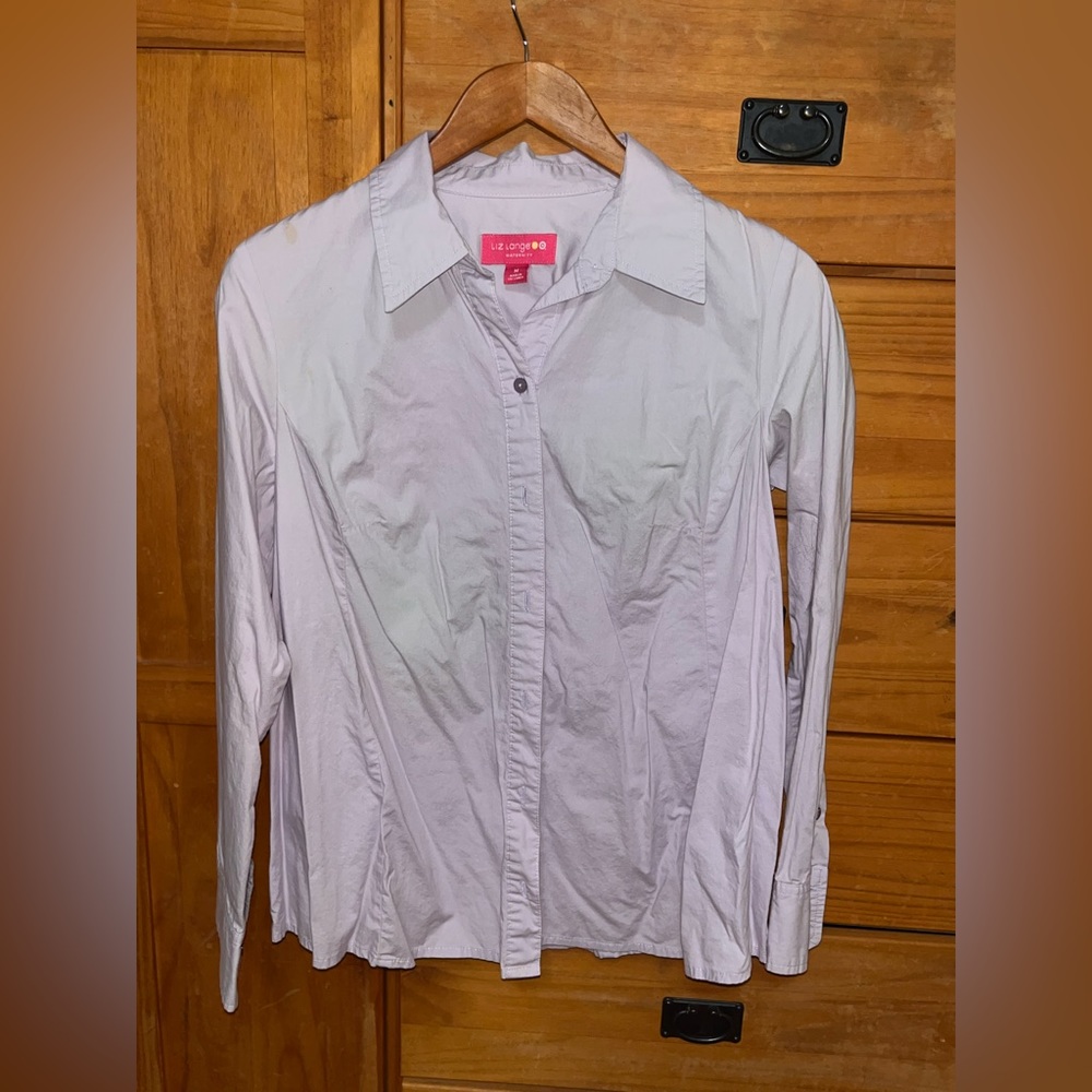 Maternity button down